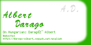 albert darago business card